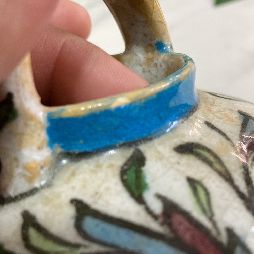 Vintage Collectible Hand Made Hand Painted Pottery Jug - Picture 14 of 17